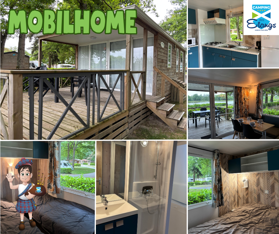 Stacaravan 31m² 2 slaapkamers + overdekt terras